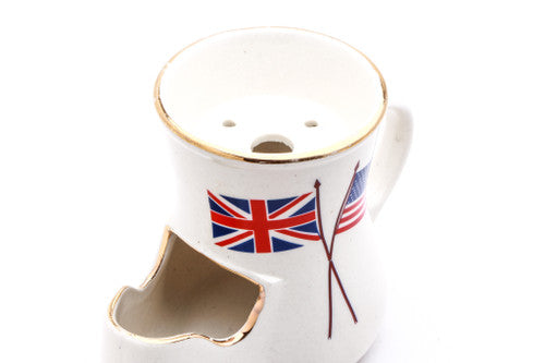 Vintage Scuttle Shaving Mug | Flags
