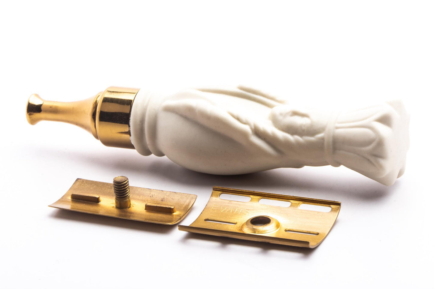 Evans | Gold Double Edge Safety Razor With Queen Sculpted Handle