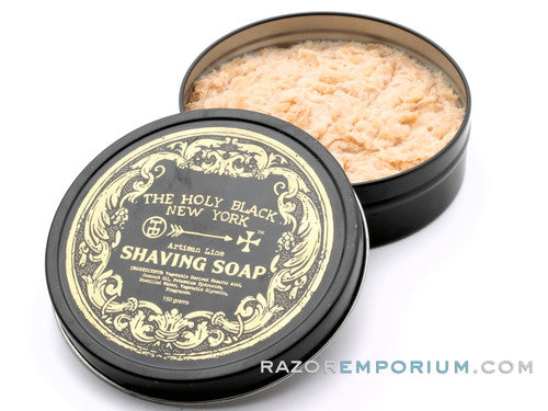 The Holy Black Artisan Line Shaving Soap - Gunpowder Spice