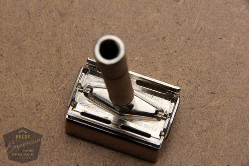 Gillette 1940's Notched Super Speed Safety Razor - Original Nickel