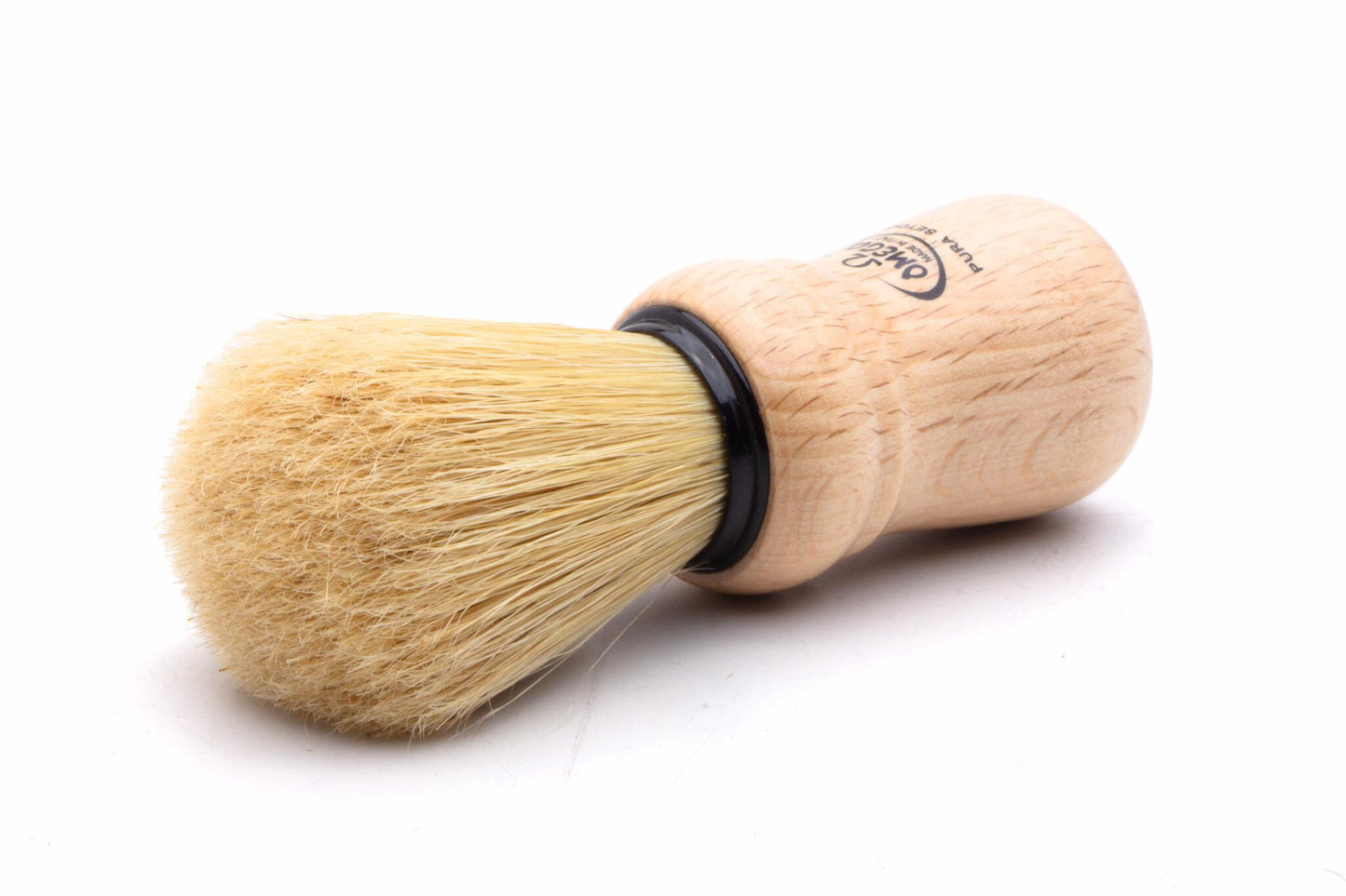 Omega 10005 Beech Wood Handle Boar Shaving Brush