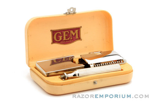 1940's Gem 1912 Style Single Edge Safety Razor Set