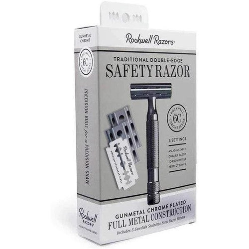 Rockwell 6C Gun Metal Adjustable Double Edge Safety Razor