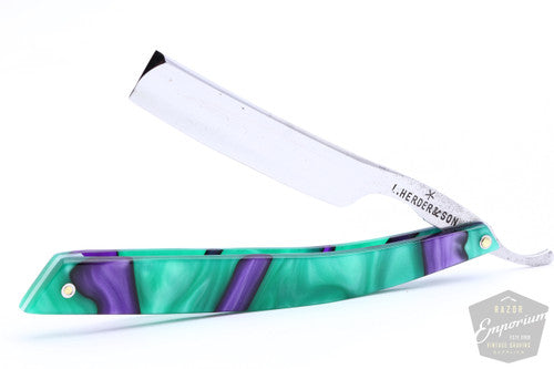 6/8" L. Herder & Son Friday Straight Razor | Custom Scales