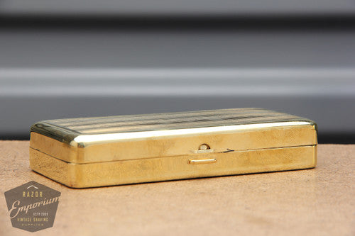 Gillette 1930's Pin Stripe Pocket Edition - New DE Razor Set