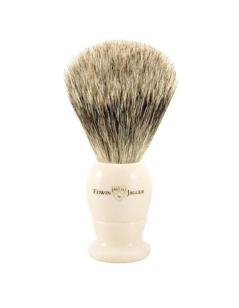 Edwin Jagger | English Best Badger Shaving Brush - Imitation Ivory