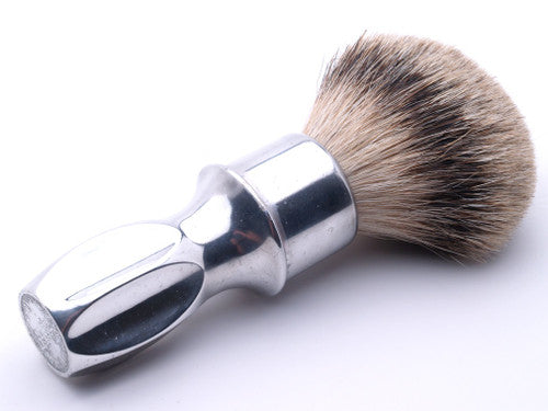 Rubberset Vintage Metal Shave Brush | Superfine Badger Revamp