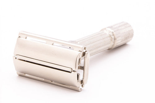 1961 G3 Gillette Fatboy Adjustable Double Edge TTO Safety Razor | Factory Nickel Revamp