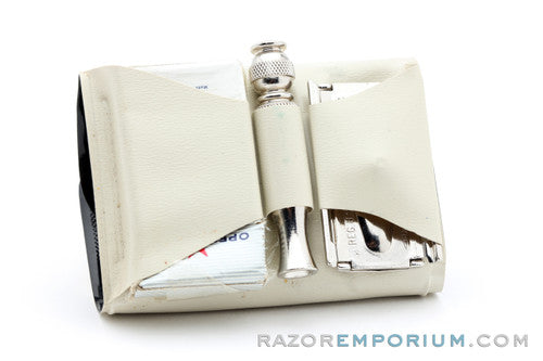1964 Gillette Tech Travel Double Edge Safety Razor Set