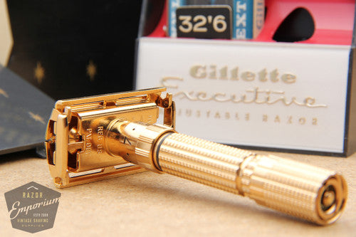 Gillette 1958 Executive Adjustable DE Safety Razor in Case D3