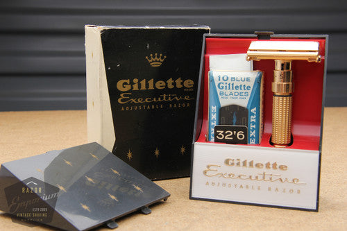 Gillette 1958 Executive Adjustable DE Safety Razor in Case D3
