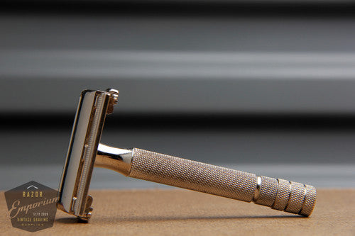 Gillette 1940's Notched Super Speed Safety Razor - Original Nickel