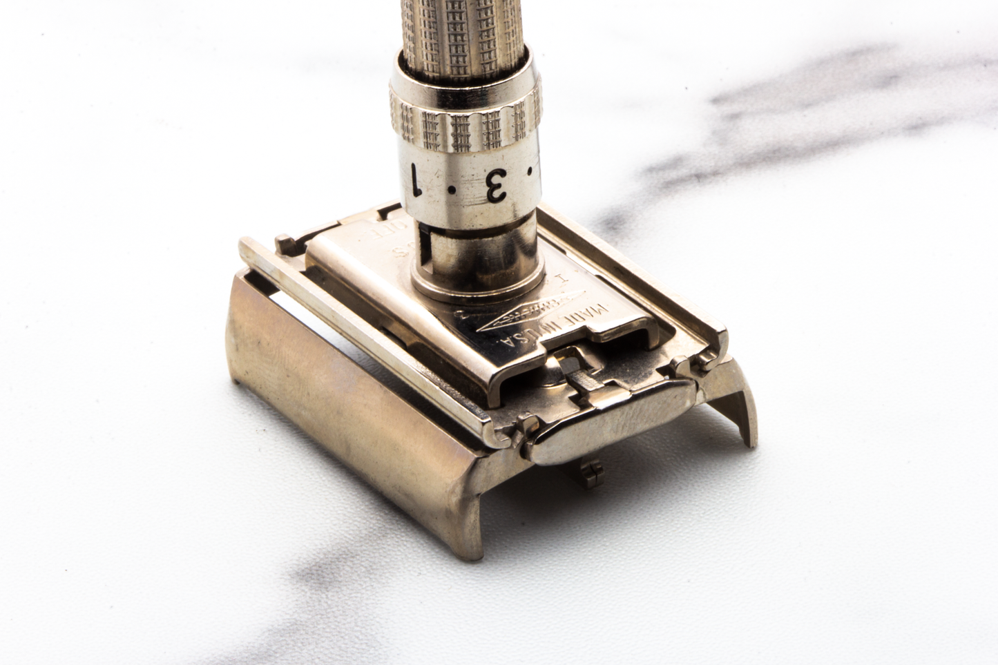 1963 I3 Gillette Slim Adjustable TTO Double Edge Safety Razor Set with NOS Blades | Original Condition