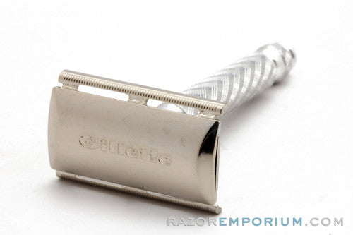 1970 Gillette Ball End Tech 3 Piece DE Razor w/ Etched Logo Cap - P3