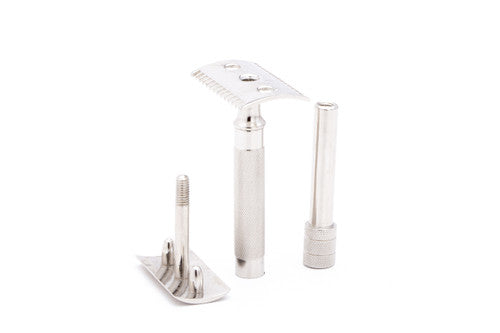 1920's Gillette Single Ring Old Type Open Comb Safety Razor | Factory Nickel Revamp