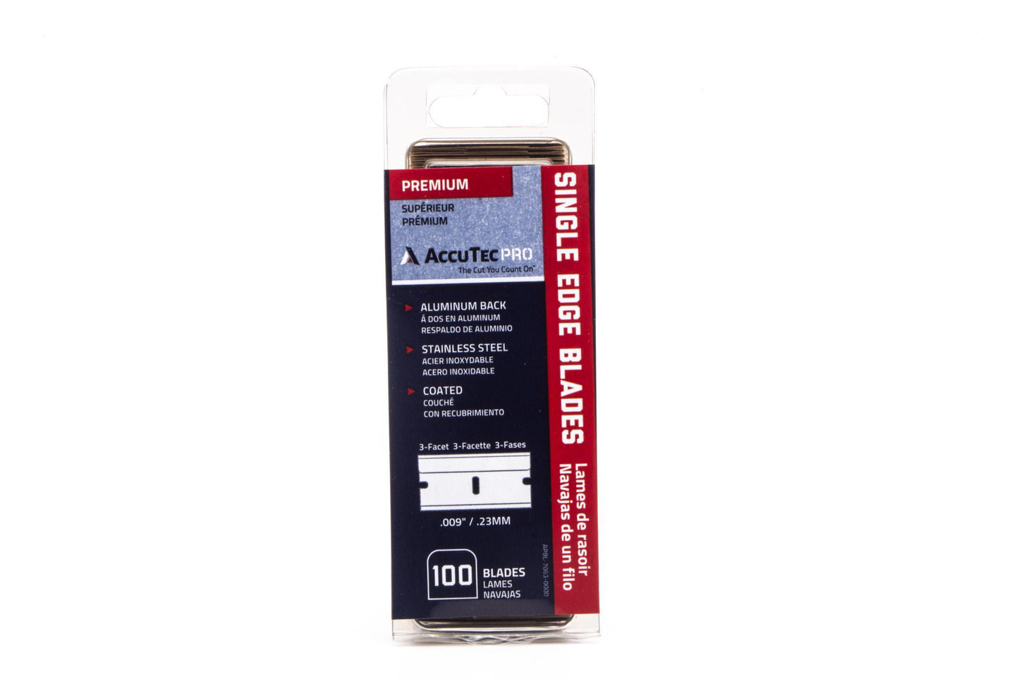 AccuTec Pro | Premium Coated Stainless Steel Single Edge Razor Blades
