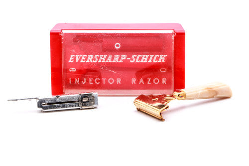 1950's Eversharp Schick Gold Razor Set with Case & Injector Blades