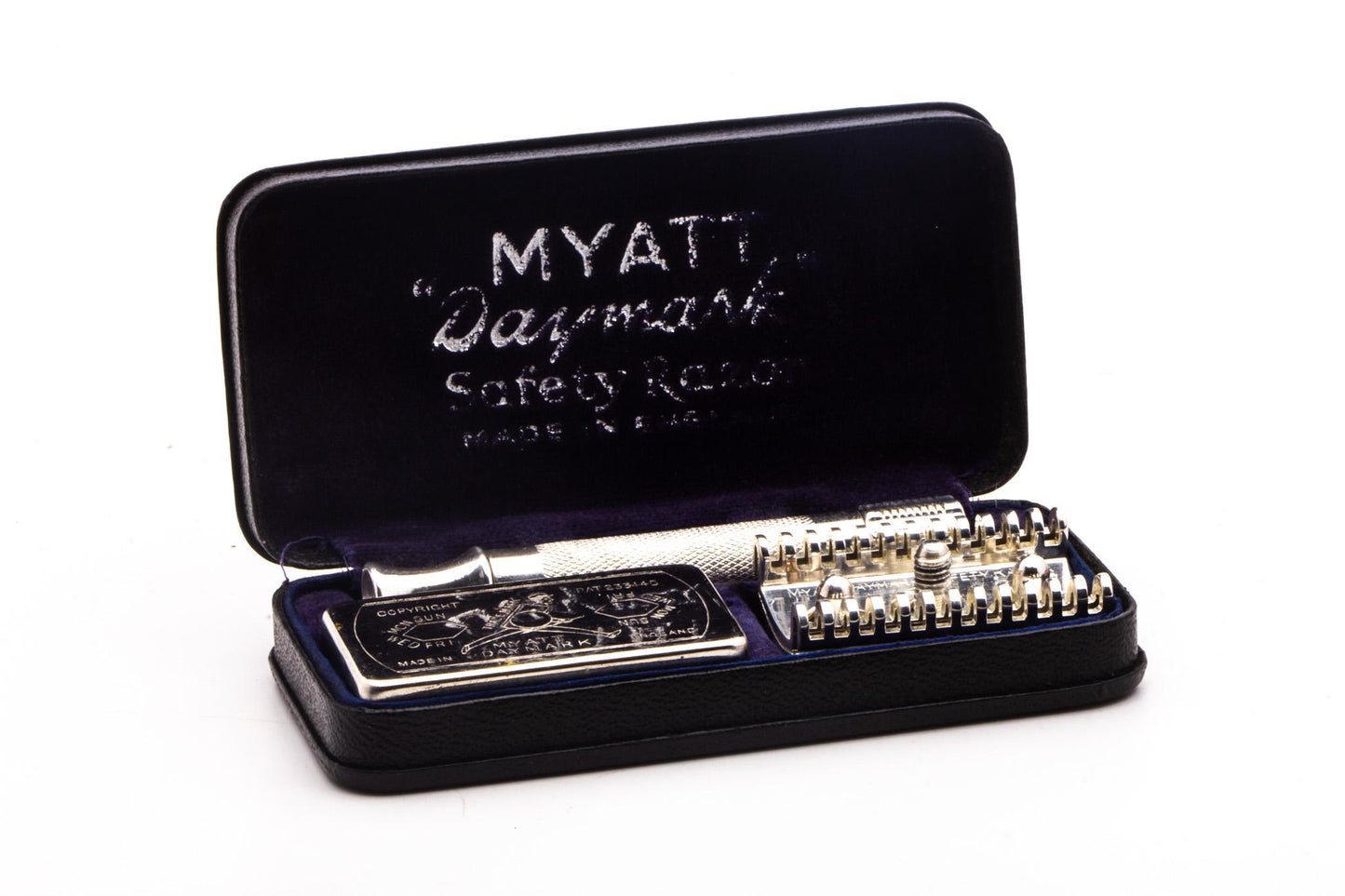 1920s Myatt "Daymark" Double Edge Safety Razor Set | Original Condition