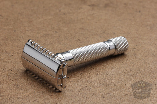 Gillette 1930s Aristocrat Bulldog Open Comb * Rhodium Revamp