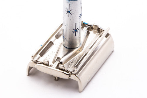 1969 Gillette O3 Blue Star Lady Gillette Double Edge Safety Razor