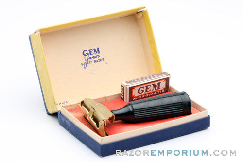1940's Gem Junior Single Edge Safety Razor Set | Original Condition