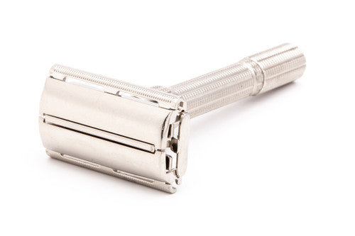 1962 H4 Gillette Slim Adjustable Double Edge Safety Razor | Factory Nickel Revamp
