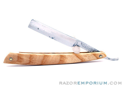 4/8" Vintage Restored Wade & Butcher Straight Razor With Wood Scales