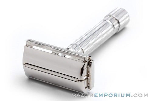 1953 Gillette President DE Safety Razor Set - Original Rhodium + Nickel Finish
