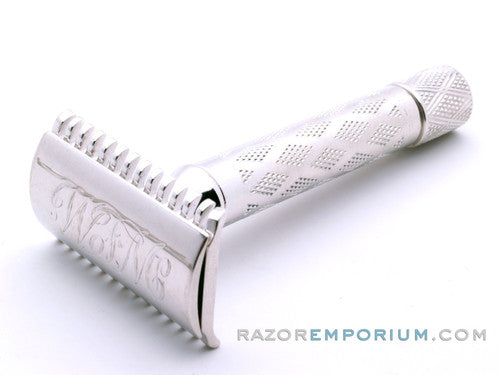 1922 Gillette New Improved "Monogrammed" DE Safety Razor | Nickel Revamp