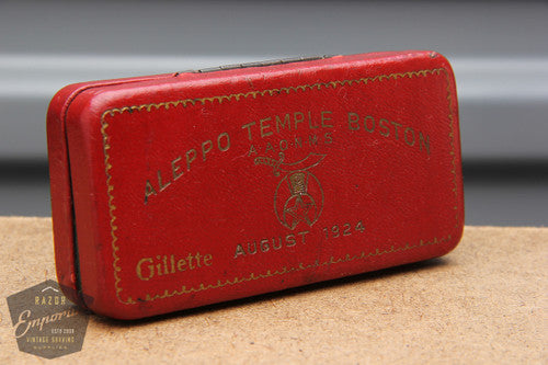 Gillette 1924 Gold Old Type Pocket Edition Boston Shriner Set