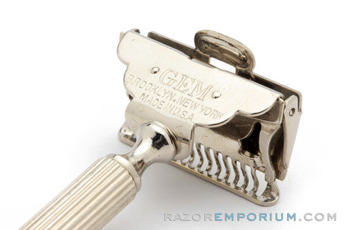 1930's Gem 1912 Style Damaskeene Single Edge Safety Razor