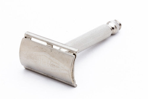 1947-51 Gillette Ball End Tech DE Safety Razor | Electro Etched