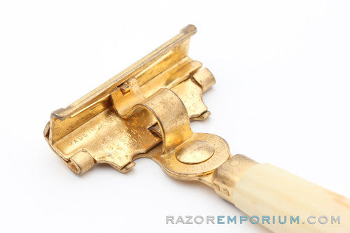1950's Schick Eversharp Gold & Cream Injector SE Razor