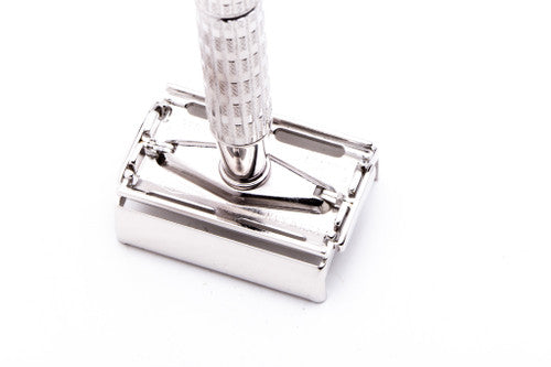 1955 A4 Gillette Red Tip Heavy Super Speed Double Edge Safety Razor | Rhodium Revamp