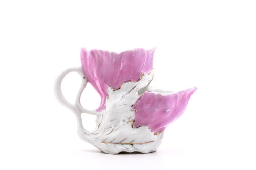 Vintage Scuttle Shaving Mug | Pink Flowers