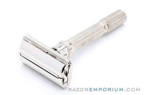 1960's Gillette Slim Adjustable DE Safety Razor w/ Gold Case