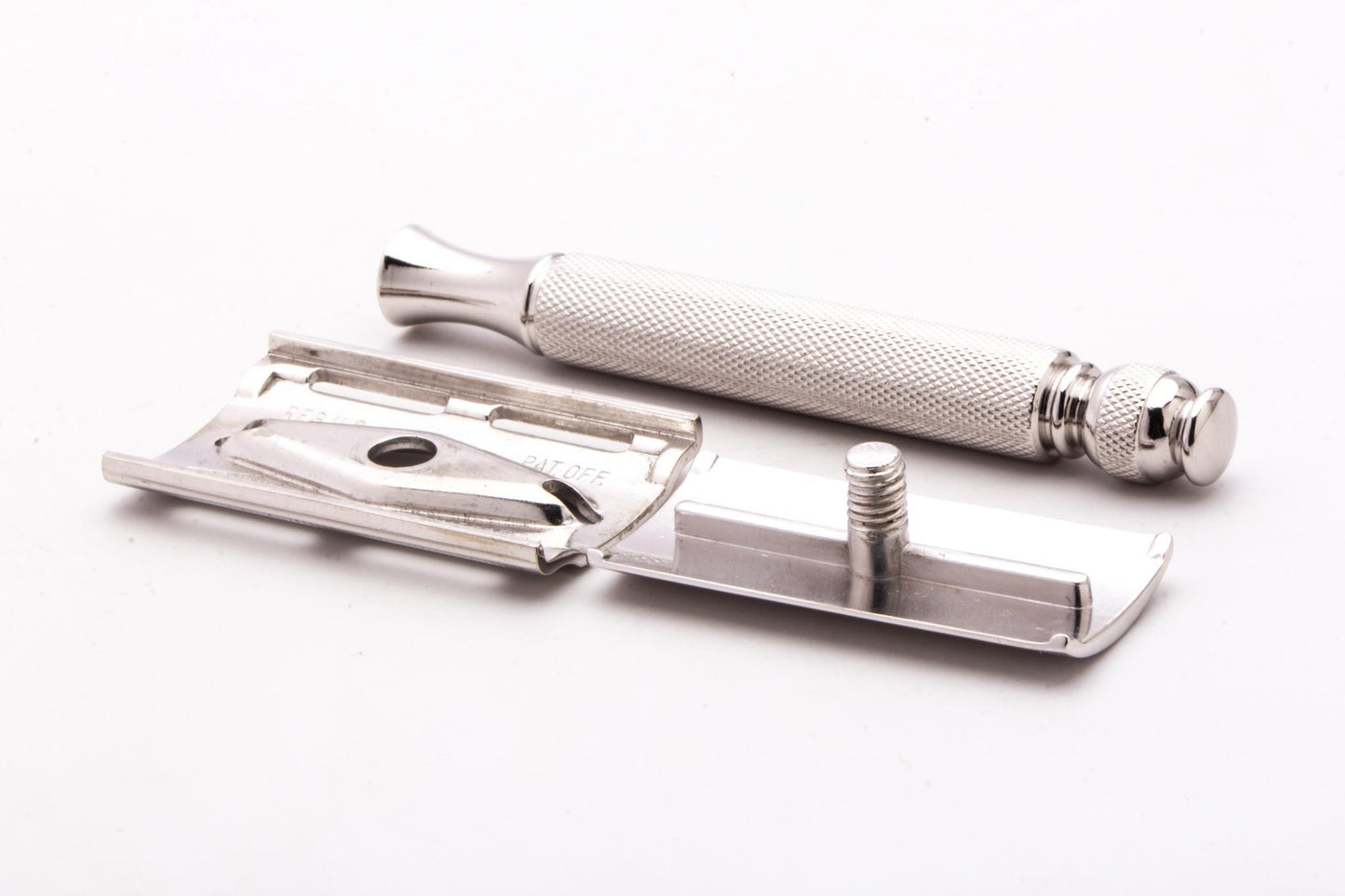 1930's WWII Gillette Ball End Old Type DE Safety Razor | Rhodium Revamp