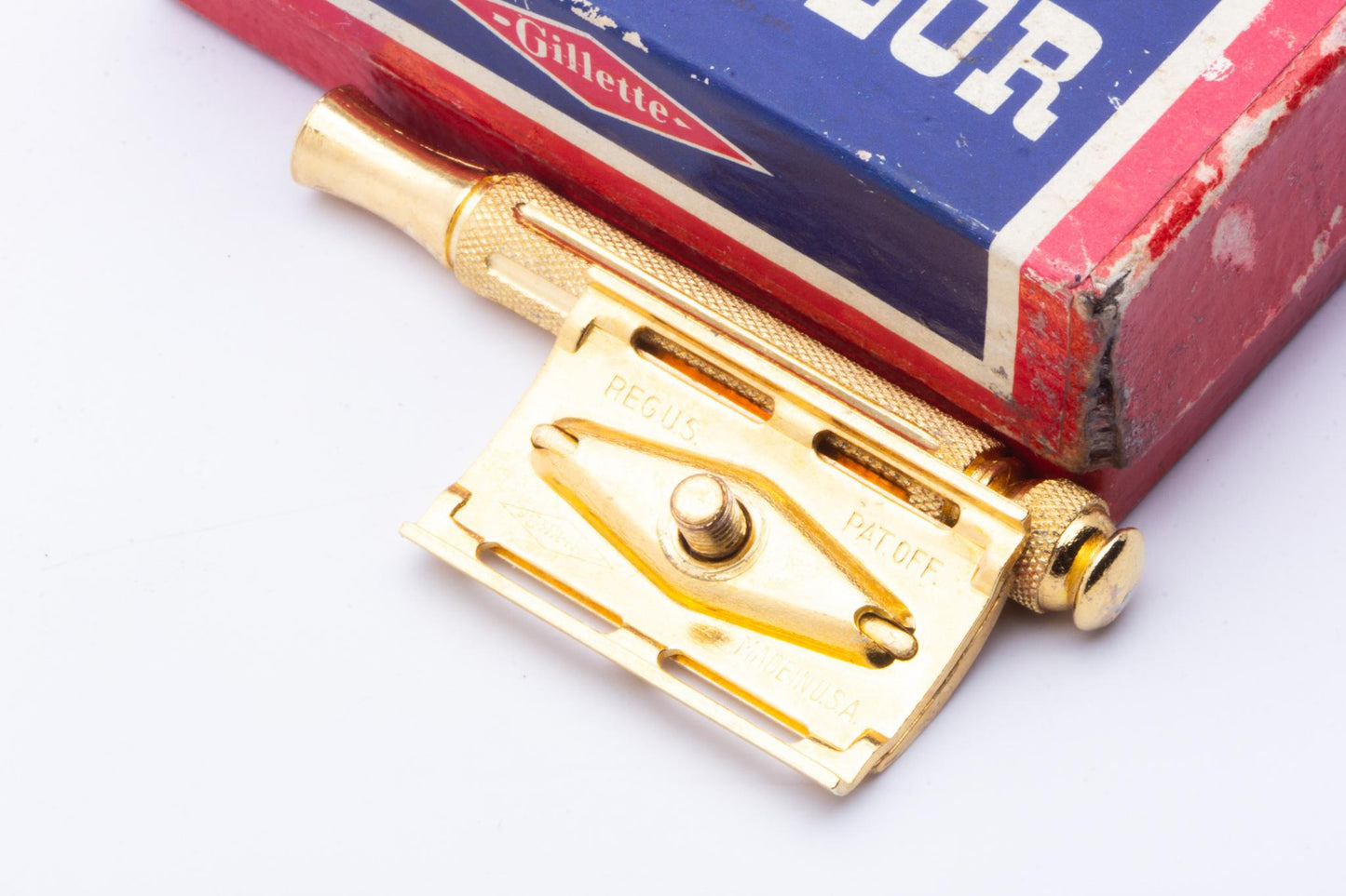1939-47 Gillette Ball End Tech DE Safety Razor Set | Original Condition