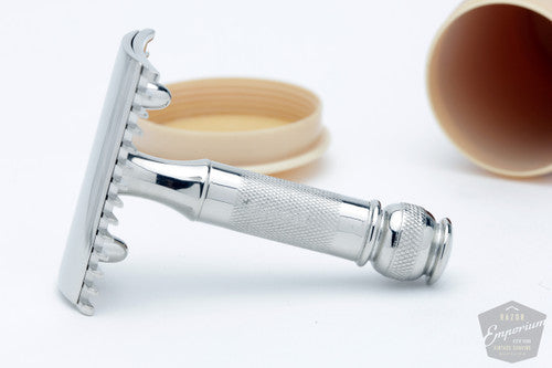1920's Gillette Milady Decollete DE Revamp Safety Razor with Travel Case