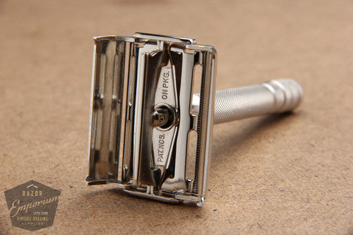 Gillette 1951 Notched Original Super Speed (DE) Safety Razor- W2 * Revamped- Nickel
