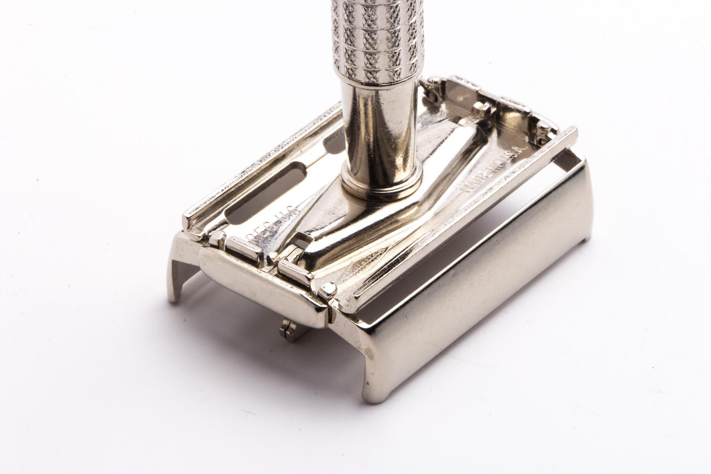 1959 E4 Gillette Flare Tip Super Speed Double Edge Safety Razor | Factory Nickel Revamp