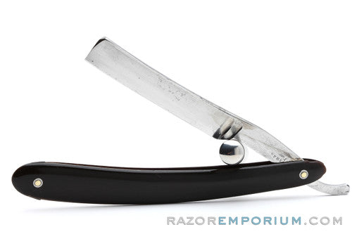 7/16" Hollow Ground Straight Razor - Horn Scales |