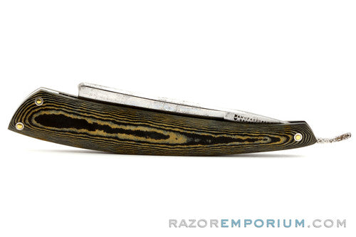 6/8" WM Greaves & Sons Straight Razor Custom G10 Green Scales