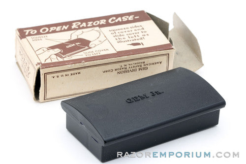 1940's Gem Junior Gold Single Edge Safety Razor Set - Mint