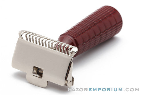 1940's Gem Junior Fat Handle Single Edge Safety Razor - Factory Nickel Revamp