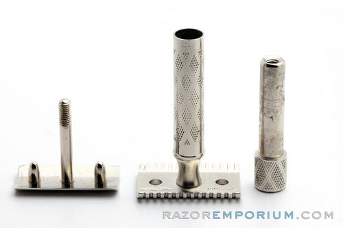 1920's Gillette New Improved Standard Richwood Bostonian Factory Nickel Revamp
