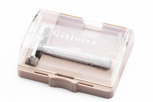 1959 Gillette Flare Tip Super Speed Double Edge Safety Razor Set