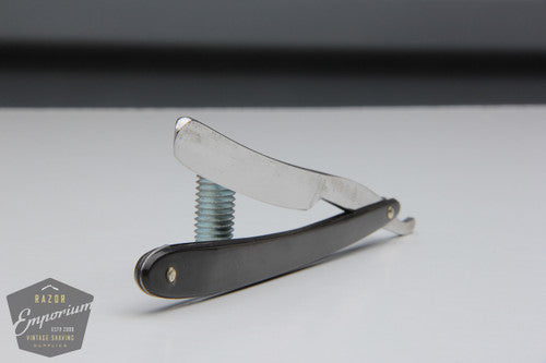 7/16" Hollow Grind Straight Razor w/ Black Horn Scales