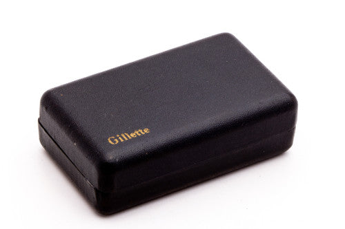 1947-51 Gillette Fat Handle Tech Safety Razor with Case & Blue Blades | Nickel Revamp