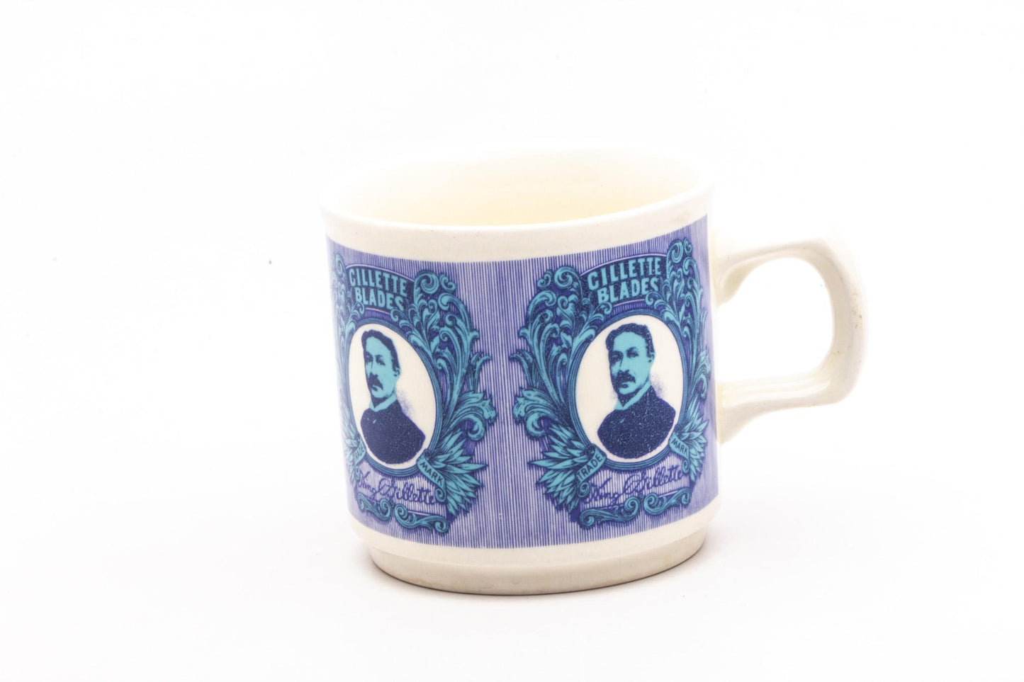 Vintage King Gillette Blue Blades Shaving Mug